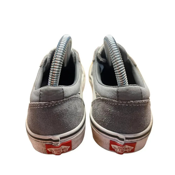 Vans White Filmore Decon Checkerboard Flames Suede Sneaker - Youth 5 / Women 6.5 - Picture 7 of 10